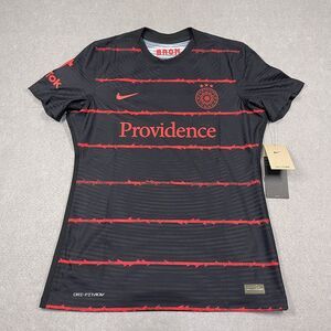 Nike Portland Thorns Jersey Womens Large Black Away Kit NWSL Soccer 23/24 Season